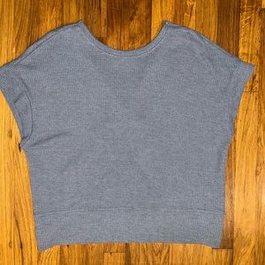 Twist back, casual blue shirt from shien